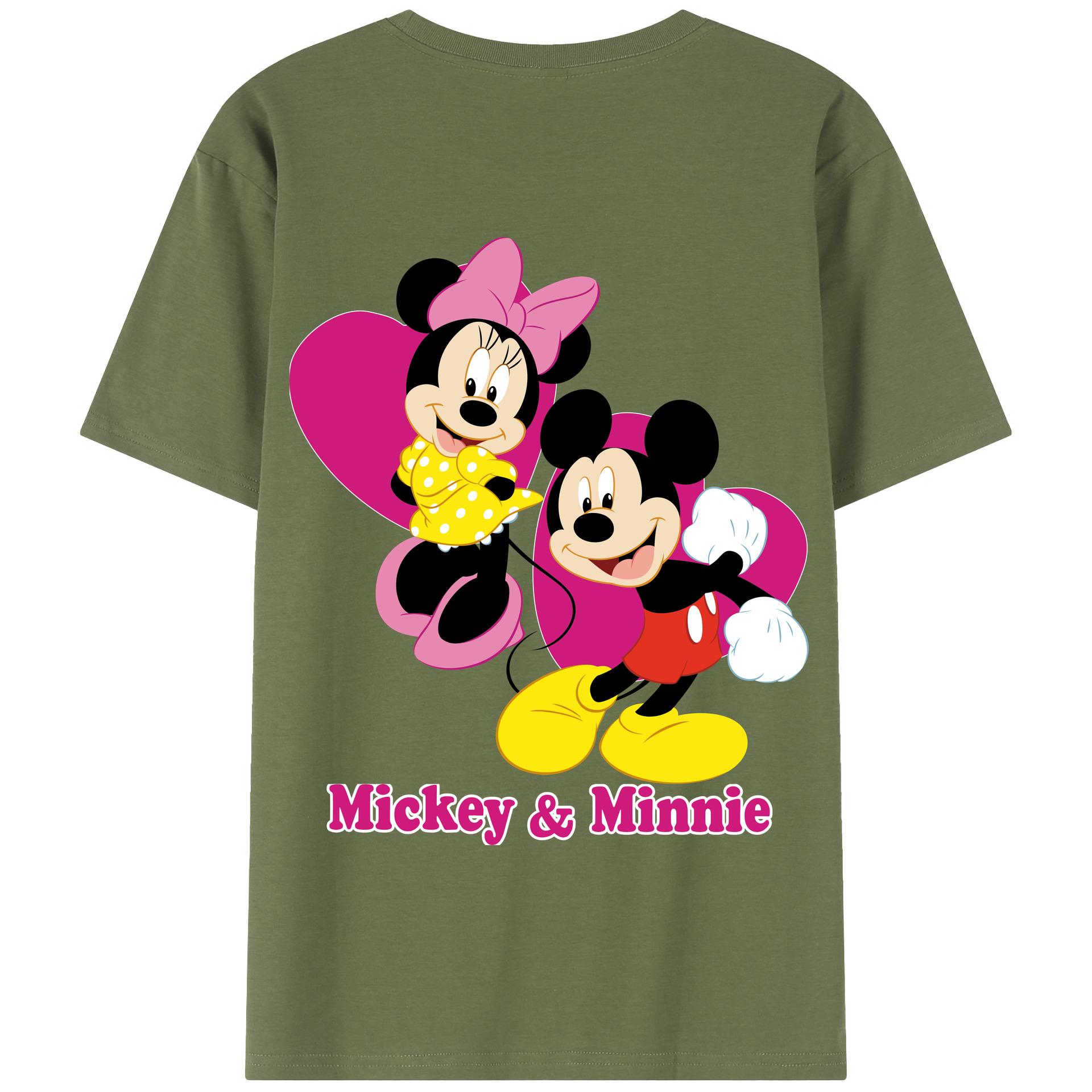 （画像用） ミッキーマウス Mickey Mouse 綿100％半袖Tシャツ（背面プリント）